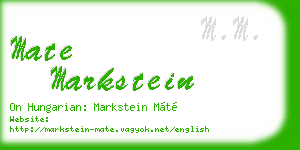 mate markstein business card
